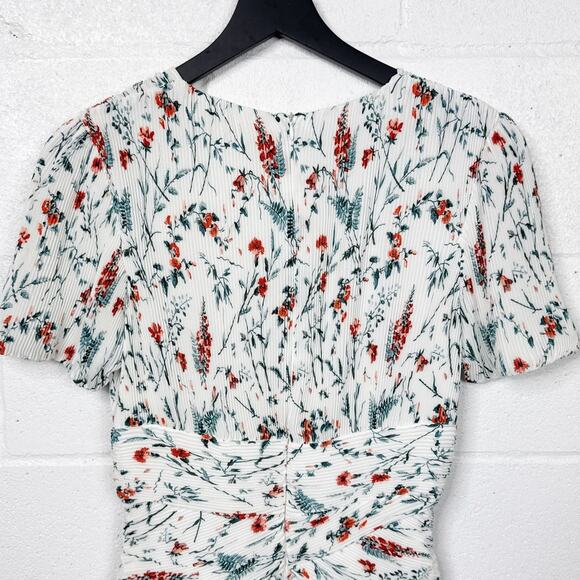 Maje Floral Mini Dress - White and Red - Picture 7 of 12